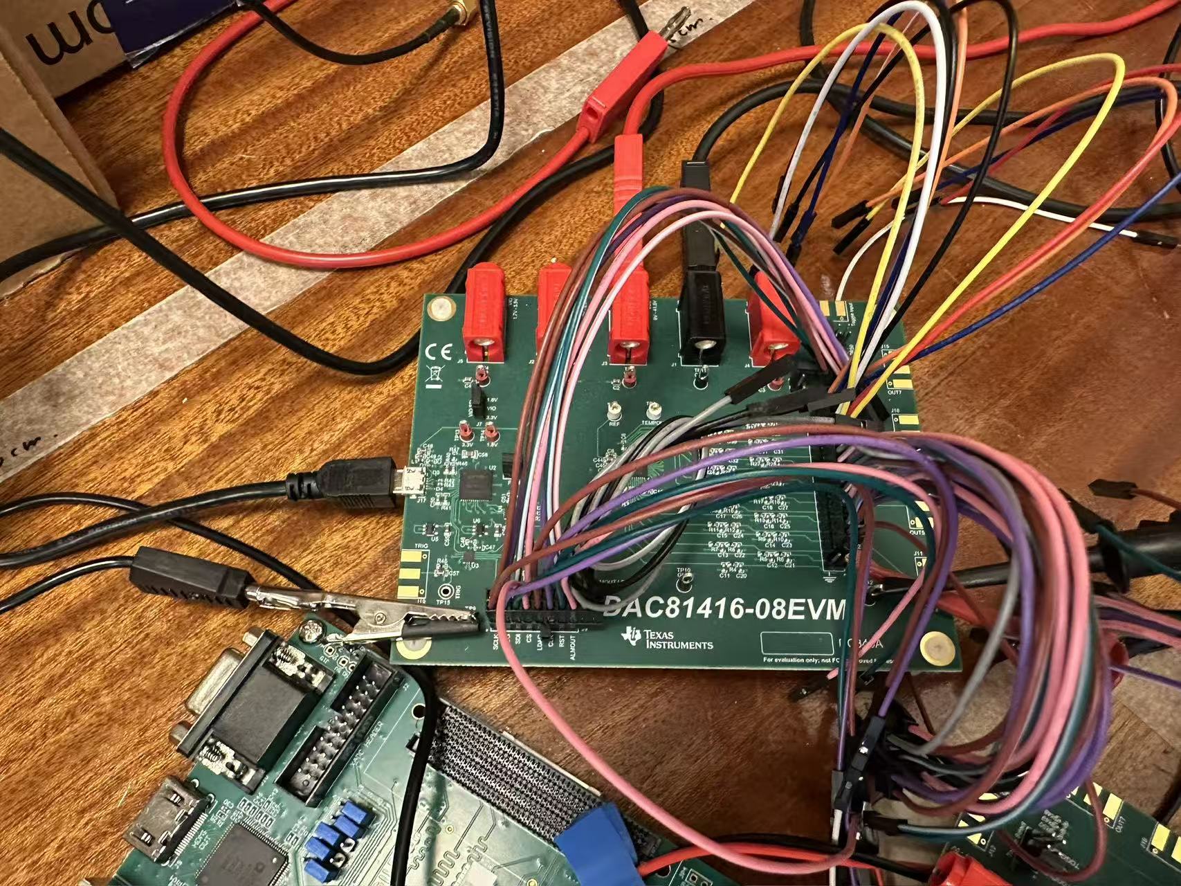 Experimental control electronics for reconfigurable microwave circuits